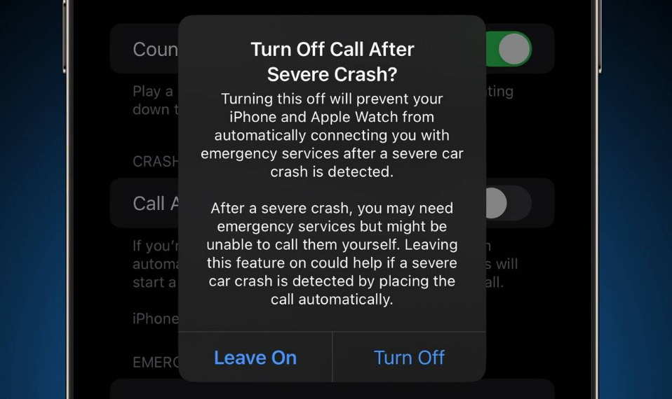 东丰苹果14维修分享 iPhone 14 和 Apple Watch 上关闭崩溃检测 